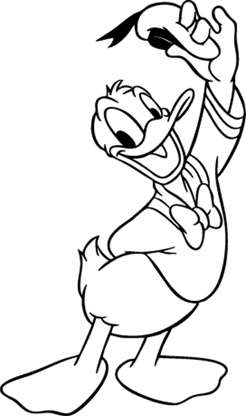 Dibujo para colorear: Donald Duck (Dibujos animados) #30125 - Dibujos para Colorear e Imprimir Gratis