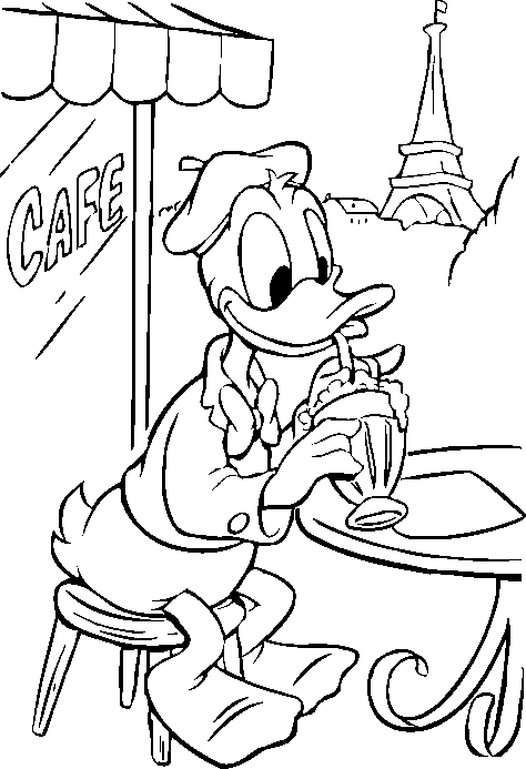Dibujo para colorear: Donald Duck (Dibujos animados) #30133 - Dibujos para Colorear e Imprimir Gratis