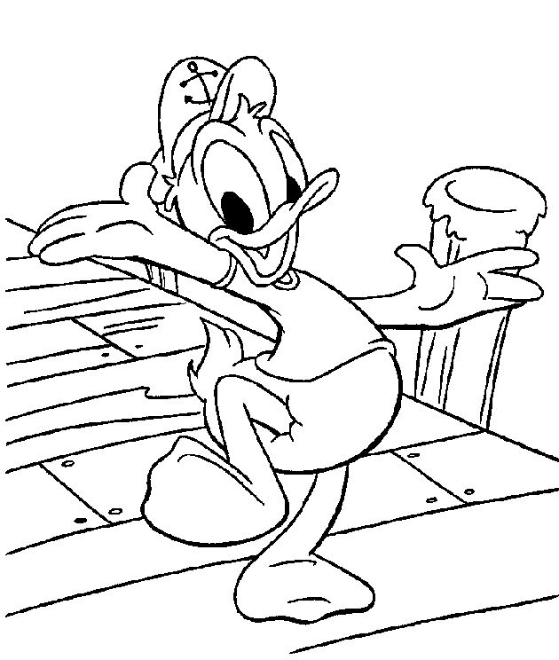 Dibujo para colorear: Donald Duck (Dibujos animados) #30137 - Dibujos para Colorear e Imprimir Gratis