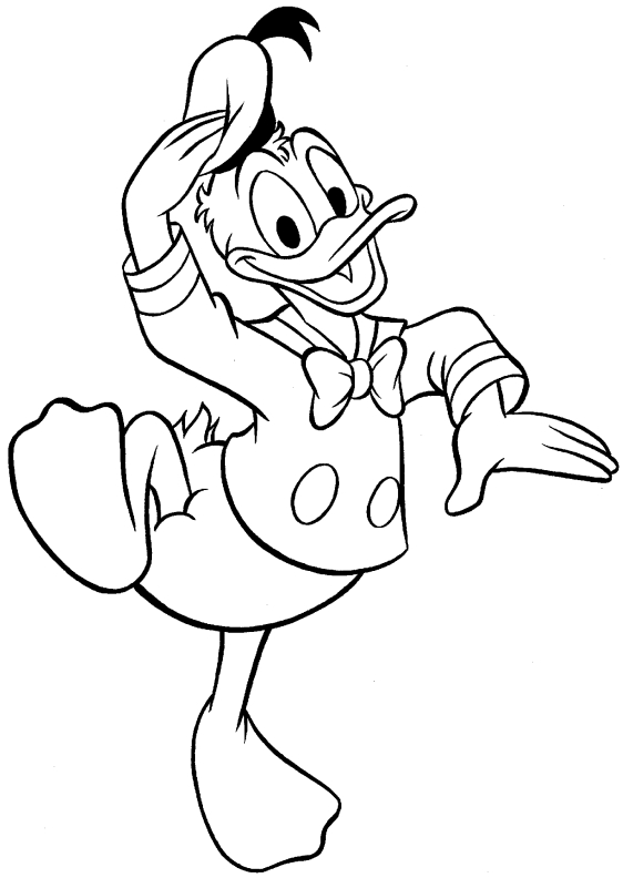 Dibujo para colorear: Donald Duck (Dibujos animados) #30142 - Dibujos para Colorear e Imprimir Gratis