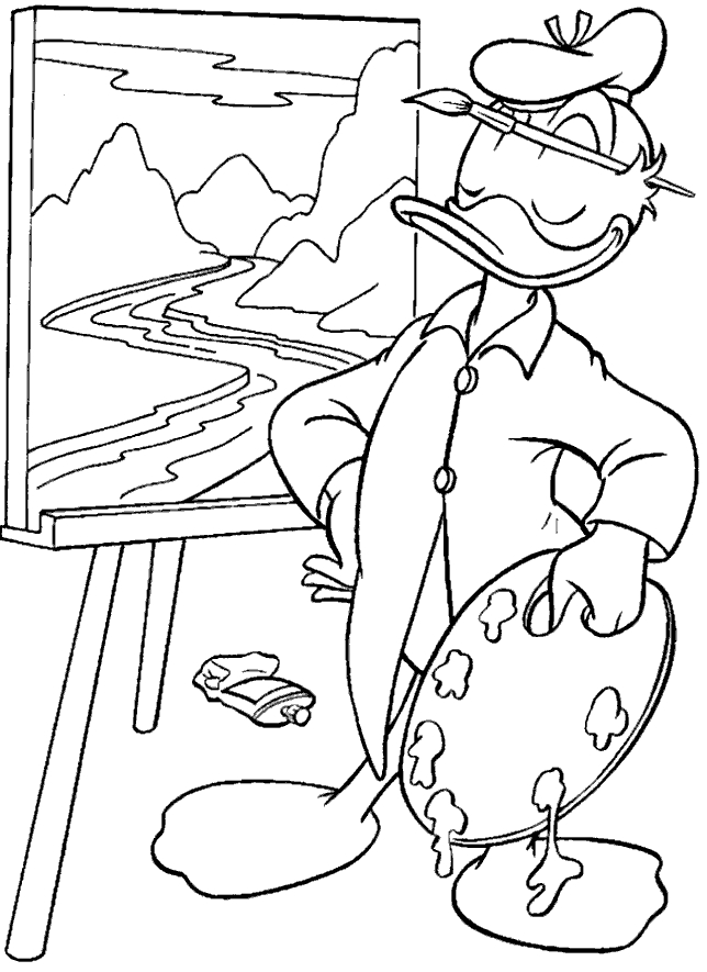 Dibujo para colorear: Donald Duck (Dibujos animados) #30147 - Dibujos para Colorear e Imprimir Gratis