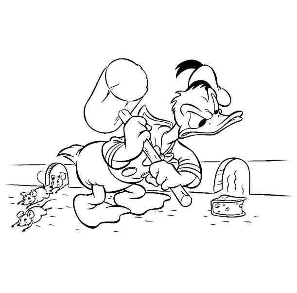 Dibujo para colorear: Donald Duck (Dibujos animados) #30150 - Dibujos para Colorear e Imprimir Gratis