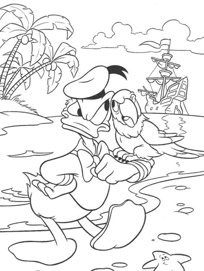 Dibujo para colorear: Donald Duck (Dibujos animados) #30155 - Dibujos para Colorear e Imprimir Gratis