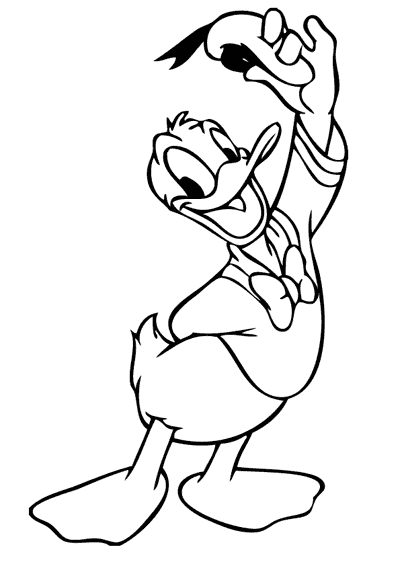 Dibujo para colorear: Donald Duck (Dibujos animados) #30156 - Dibujos para Colorear e Imprimir Gratis