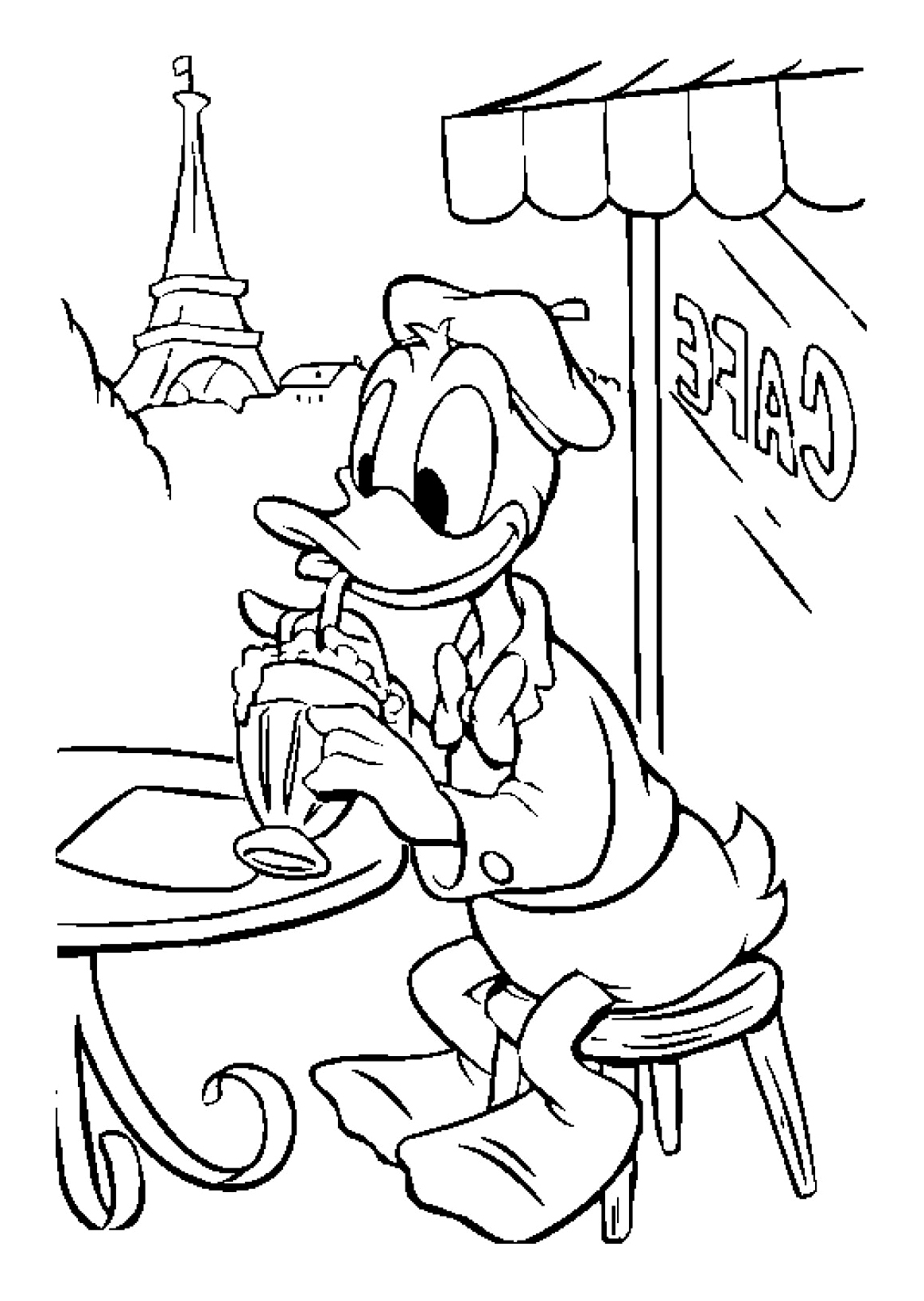 Dibujo para colorear: Donald Duck (Dibujos animados) #30173 - Dibujos para Colorear e Imprimir Gratis