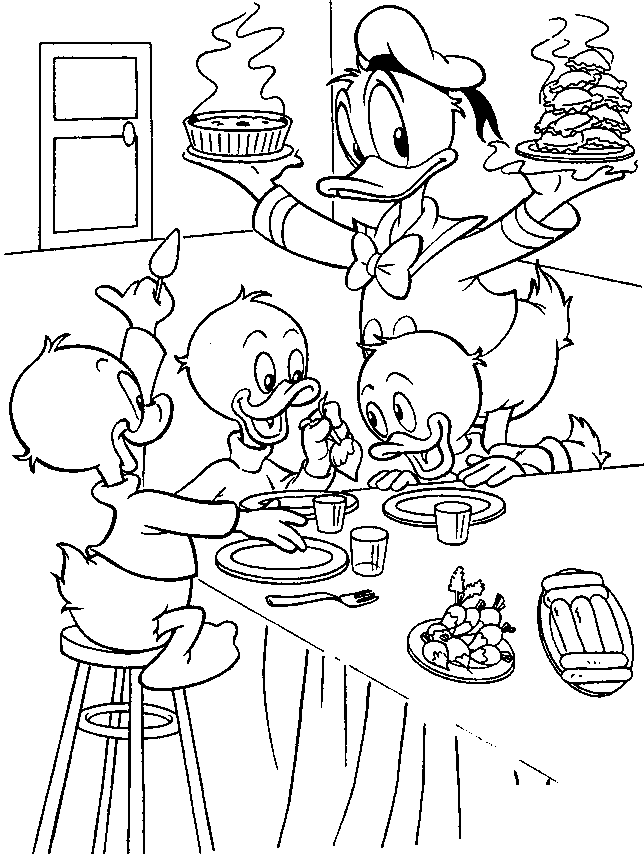 Dibujo para colorear: Donald Duck (Dibujos animados) #30188 - Dibujos para Colorear e Imprimir Gratis