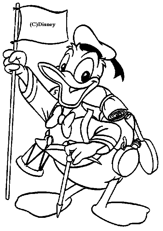 Dibujo para colorear: Donald Duck (Dibujos animados) #30233 - Dibujos para Colorear e Imprimir Gratis