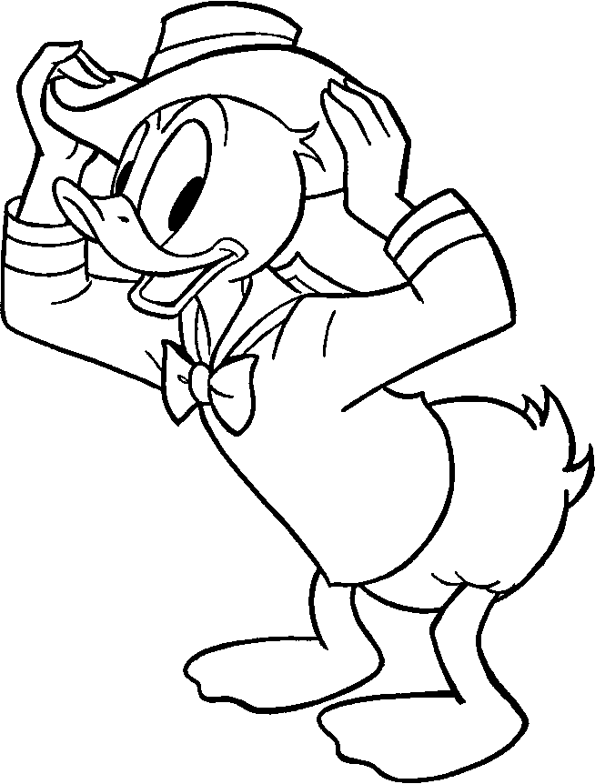 Dibujo para colorear: Donald Duck (Dibujos animados) #30237 - Dibujos para Colorear e Imprimir Gratis