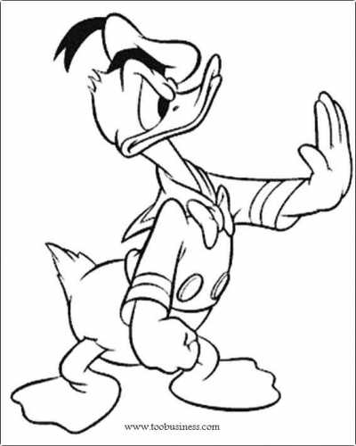 Dibujo para colorear: Donald Duck (Dibujos animados) #30243 - Dibujos para Colorear e Imprimir Gratis