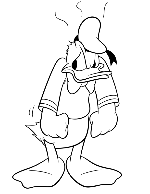 Dibujo para colorear: Donald Duck (Dibujos animados) #30294 - Dibujos para Colorear e Imprimir Gratis