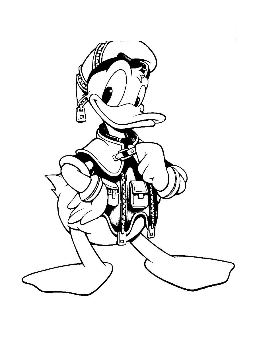Dibujo para colorear: Donald Duck (Dibujos animados) #30321 - Dibujos para Colorear e Imprimir Gratis