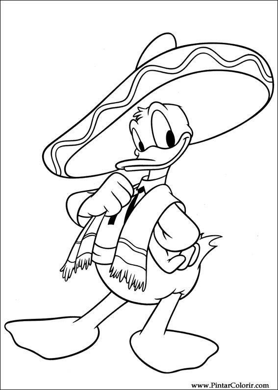 Dibujo para colorear: Donald Duck (Dibujos animados) #30324 - Dibujos para Colorear e Imprimir Gratis