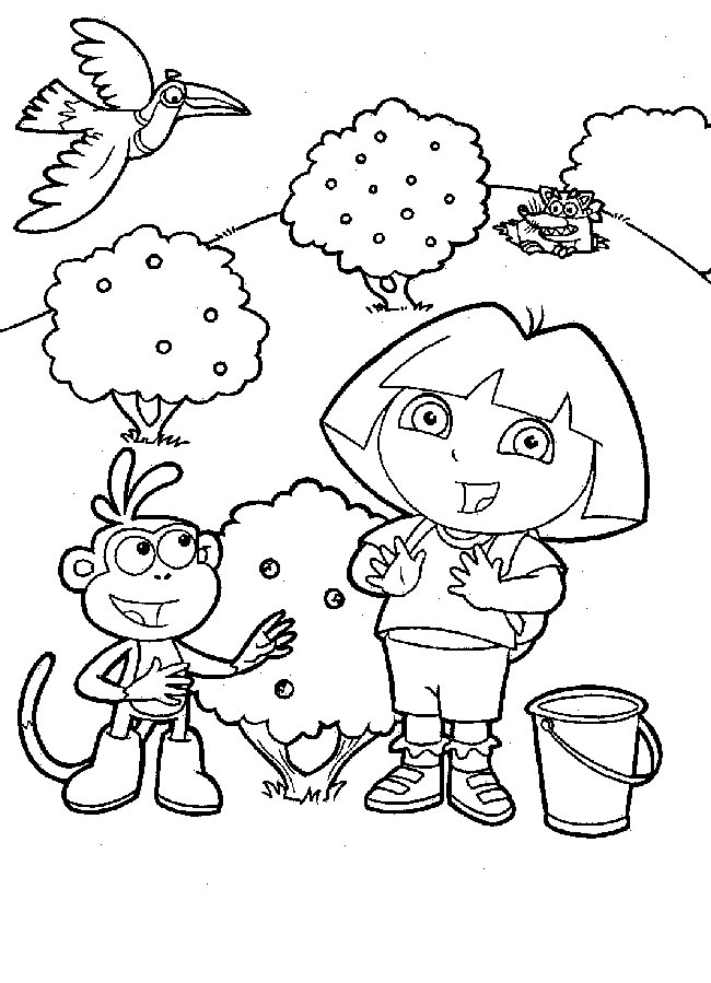 Dibujo para colorear: Dora the Explorer (Dibujos animados) #29717 - Dibujos para Colorear e Imprimir Gratis