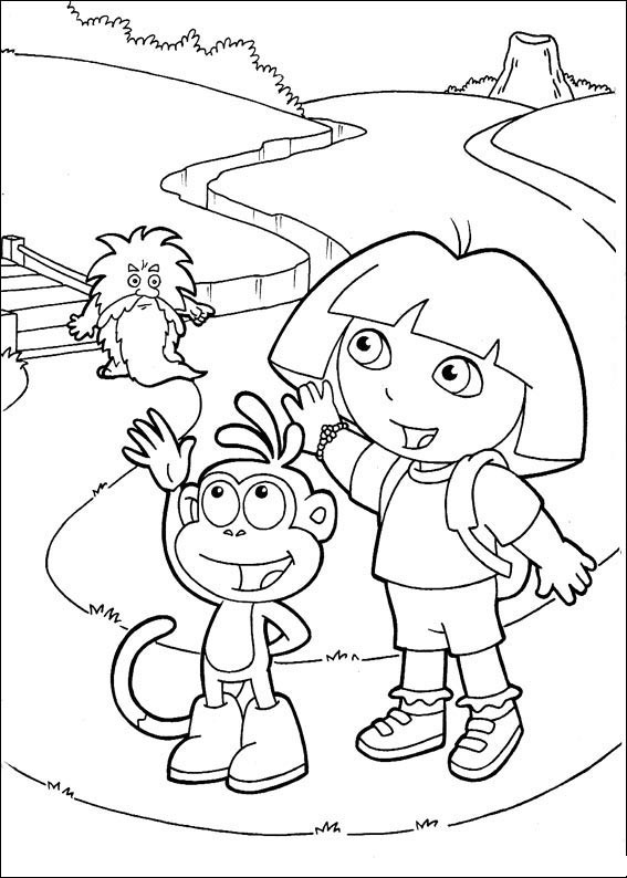 Dibujo para colorear: Dora the Explorer (Dibujos animados) #29725 - Dibujos para Colorear e Imprimir Gratis
