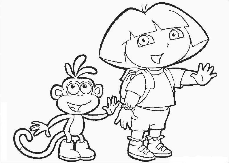 Dibujo para colorear: Dora the Explorer (Dibujos animados) #29733 - Dibujos para Colorear e Imprimir Gratis