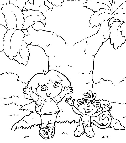 Dibujo para colorear: Dora the Explorer (Dibujos animados) #29754 - Dibujos para Colorear e Imprimir Gratis