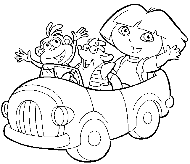 Dibujo para colorear: Dora the Explorer (Dibujos animados) #29765 - Dibujos para Colorear e Imprimir Gratis