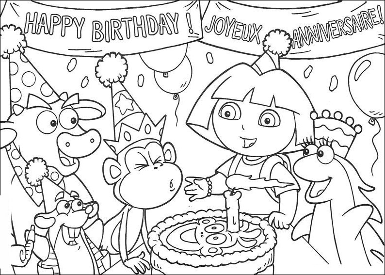 Dibujo para colorear: Dora the Explorer (Dibujos animados) #29766 - Dibujos para Colorear e Imprimir Gratis