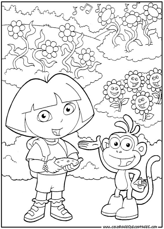 Dibujo para colorear: Dora the Explorer (Dibujos animados) #29772 - Dibujos para Colorear e Imprimir Gratis