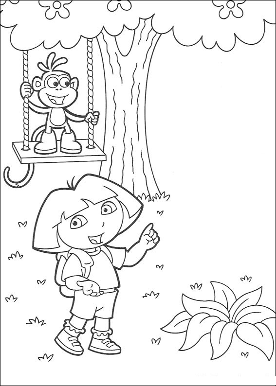 Dibujo para colorear: Dora the Explorer (Dibujos animados) #29775 - Dibujos para Colorear e Imprimir Gratis