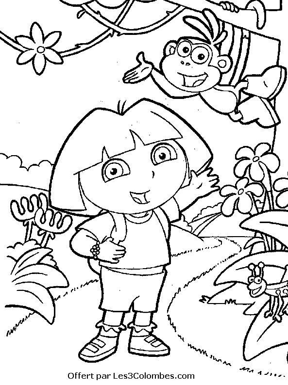 Dibujo para colorear: Dora the Explorer (Dibujos animados) #29806 - Dibujos para Colorear e Imprimir Gratis