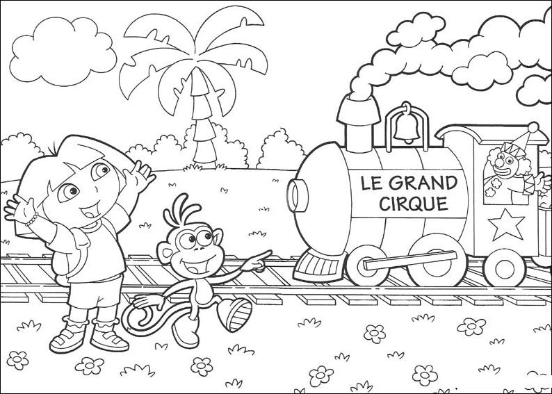 Dibujo para colorear: Dora the Explorer (Dibujos animados) #29807 - Dibujos para Colorear e Imprimir Gratis