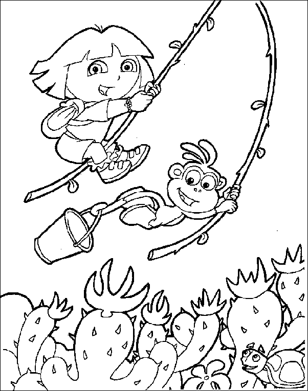 Dibujo para colorear: Dora the Explorer (Dibujos animados) #29816 - Dibujos para Colorear e Imprimir Gratis