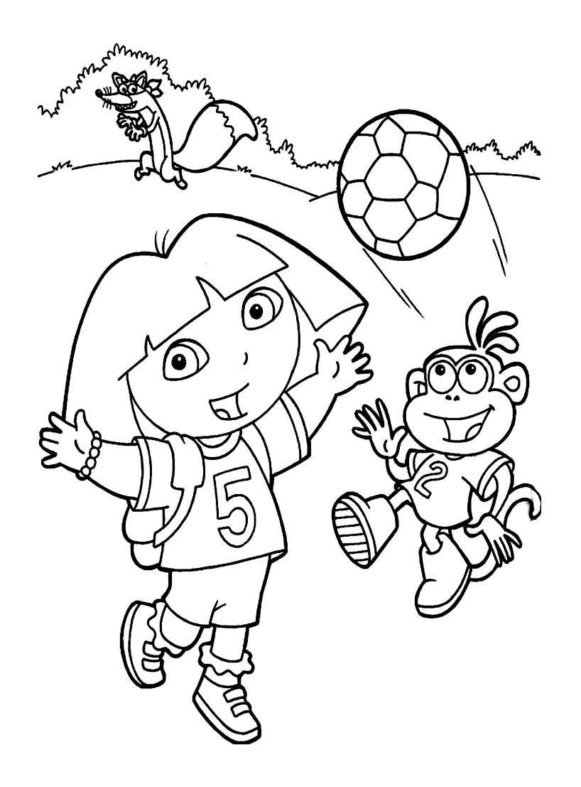 Dibujo para colorear: Dora the Explorer (Dibujos animados) #29825 - Dibujos para Colorear e Imprimir Gratis