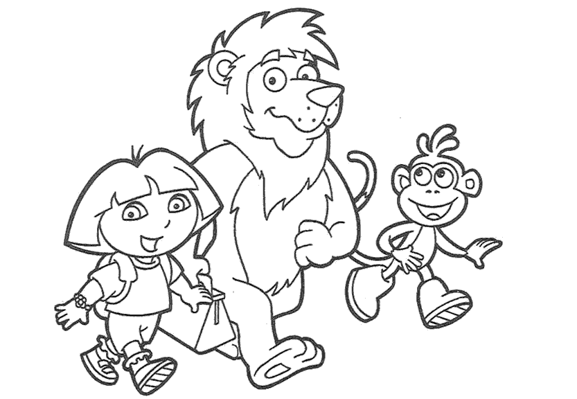 Dibujo para colorear: Dora the Explorer (Dibujos animados) #29829 - Dibujos para Colorear e Imprimir Gratis