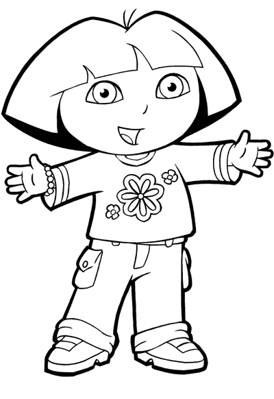 Dibujo para colorear: Dora the Explorer (Dibujos animados) #29830 - Dibujos para Colorear e Imprimir Gratis