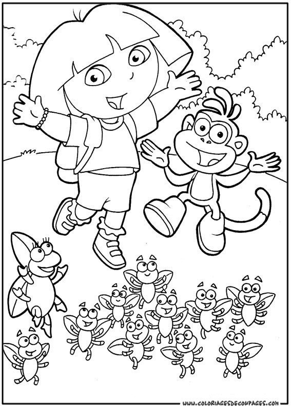 Dibujo para colorear: Dora the Explorer (Dibujos animados) #29857 - Dibujos para Colorear e Imprimir Gratis