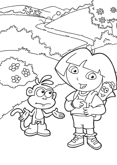 Dibujo para colorear: Dora the Explorer (Dibujos animados) #29859 - Dibujos para Colorear e Imprimir Gratis