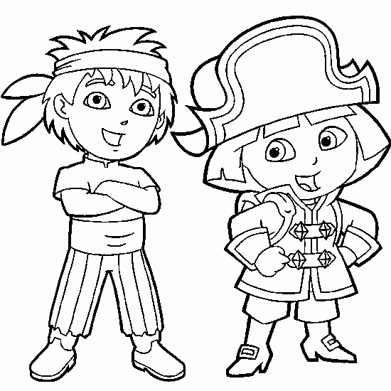 Dibujo para colorear: Dora the Explorer (Dibujos animados) #29881 - Dibujos para Colorear e Imprimir Gratis