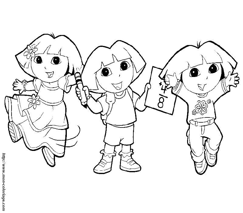 Dibujo para colorear: Dora the Explorer (Dibujos animados) #29882 - Dibujos para Colorear e Imprimir Gratis