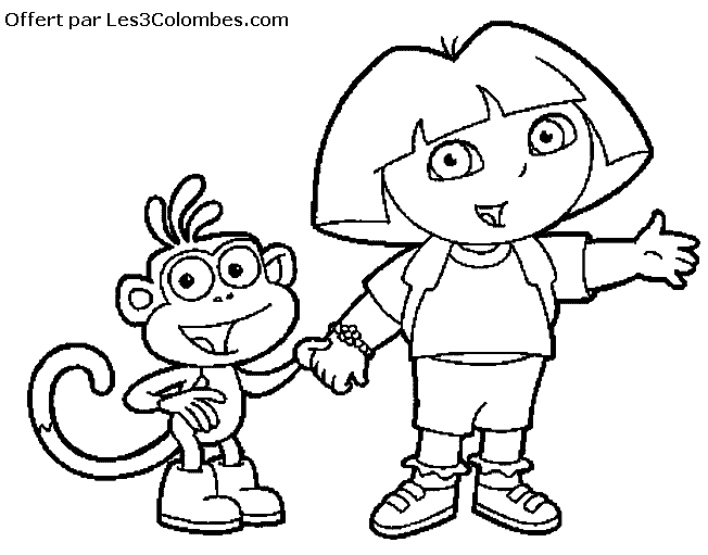 Dibujo para colorear: Dora the Explorer (Dibujos animados) #29883 - Dibujos para Colorear e Imprimir Gratis