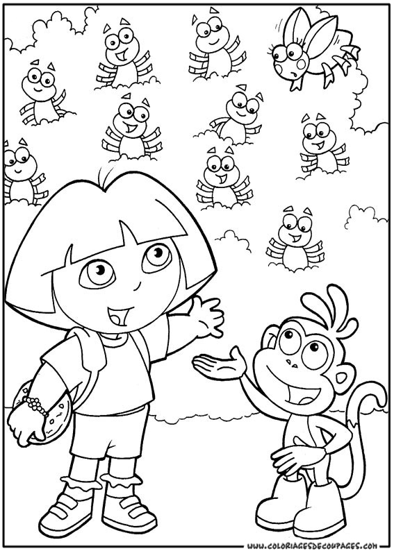 Dibujo para colorear: Dora the Explorer (Dibujos animados) #29902 - Dibujos para Colorear e Imprimir Gratis