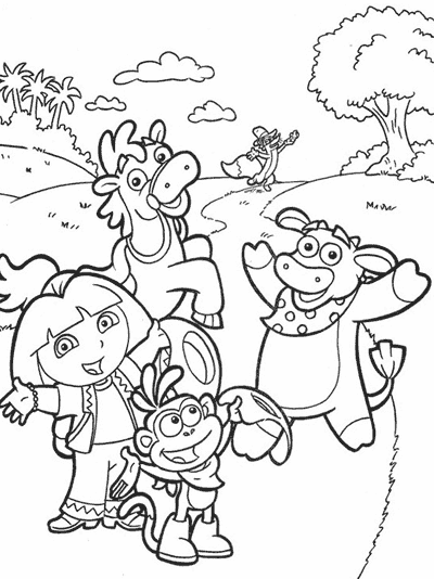 Dibujo para colorear: Dora the Explorer (Dibujos animados) #29907 - Dibujos para Colorear e Imprimir Gratis