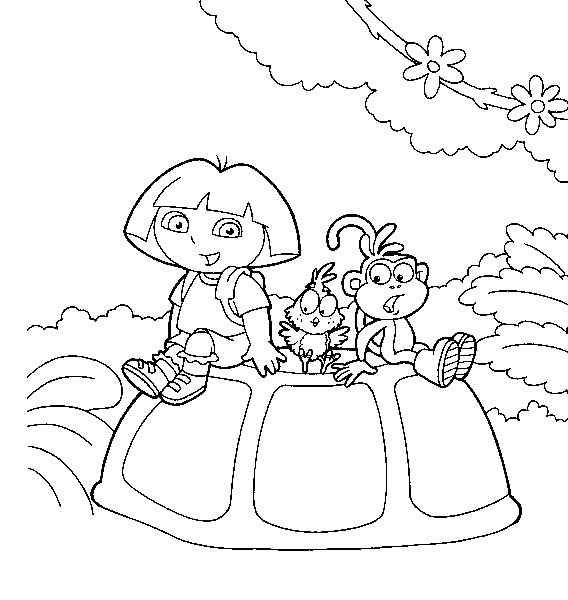 Dibujo para colorear: Dora the Explorer (Dibujos animados) #29914 - Dibujos para Colorear e Imprimir Gratis