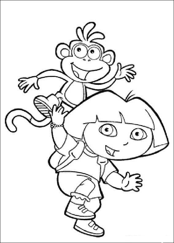 Dibujo para colorear: Dora the Explorer (Dibujos animados) #29917 - Dibujos para Colorear e Imprimir Gratis