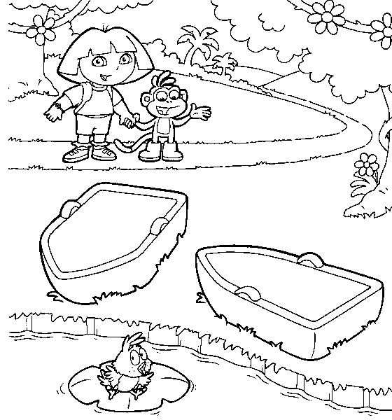 Dibujo para colorear: Dora the Explorer (Dibujos animados) #29938 - Dibujos para Colorear e Imprimir Gratis