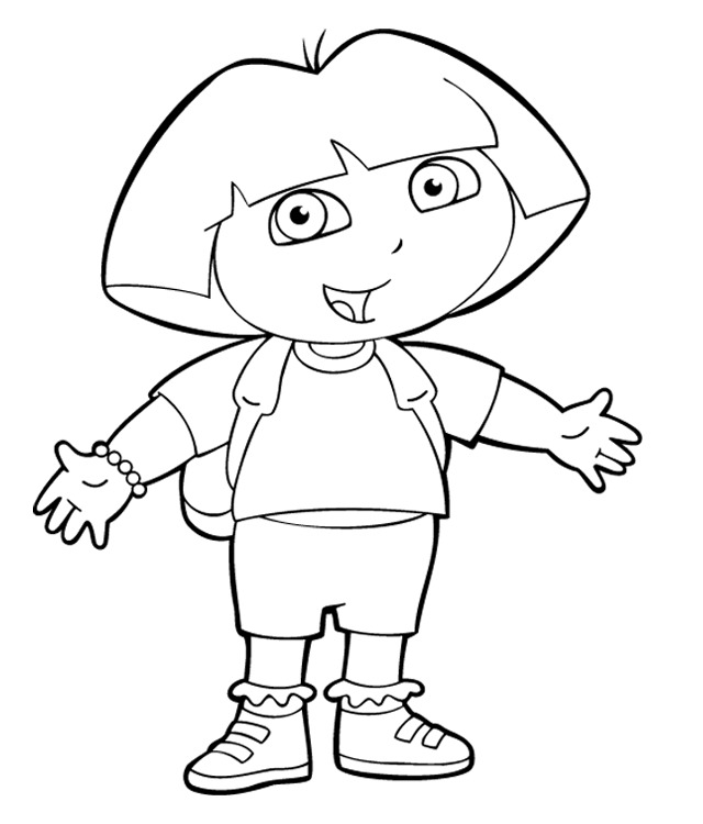 Dibujo para colorear: Dora the Explorer (Dibujos animados) #29945 - Dibujos para Colorear e Imprimir Gratis