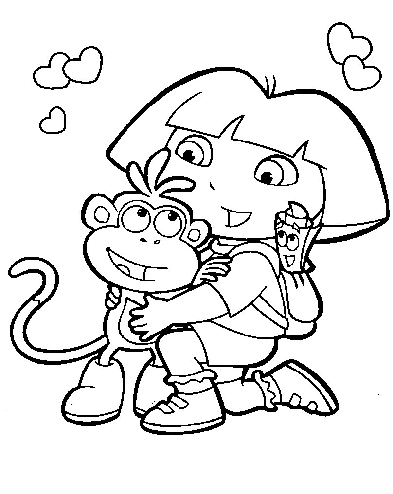 Dibujo para colorear: Dora the Explorer (Dibujos animados) #29996 - Dibujos para Colorear e Imprimir Gratis