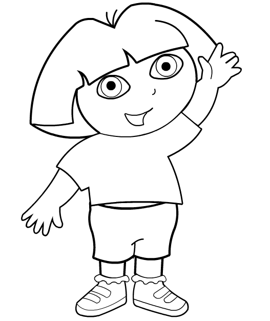 Dibujo para colorear: Dora the Explorer (Dibujos animados) #30003 - Dibujos para Colorear e Imprimir Gratis