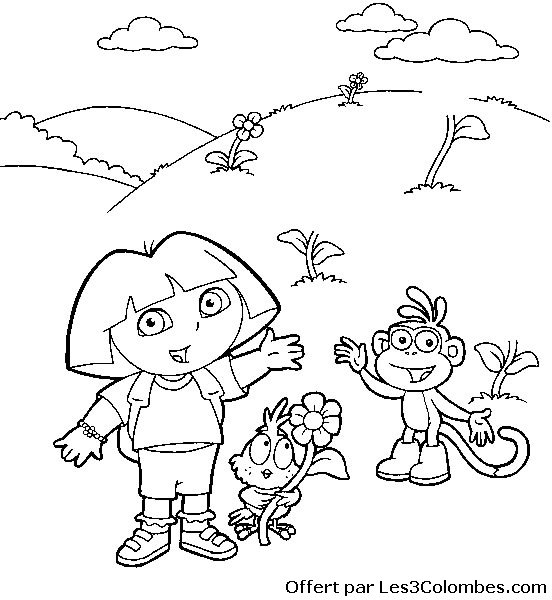 Dibujo para colorear: Dora the Explorer (Dibujos animados) #30005 - Dibujos para Colorear e Imprimir Gratis