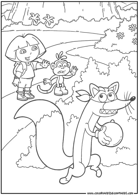 Dibujo para colorear: Dora the Explorer (Dibujos animados) #30022 - Dibujos para Colorear e Imprimir Gratis