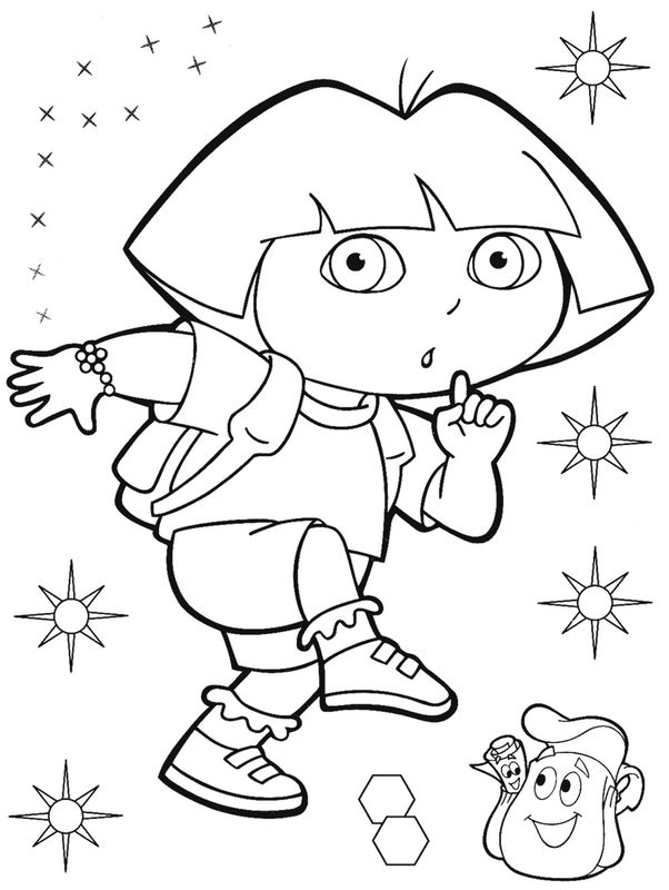 Dibujo para colorear: Dora the Explorer (Dibujos animados) #30035 - Dibujos para Colorear e Imprimir Gratis