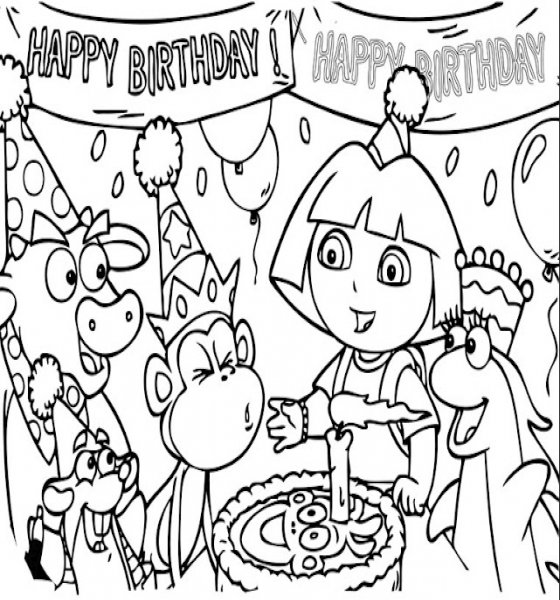 Dibujo para colorear: Dora the Explorer (Dibujos animados) #30055 - Dibujos para Colorear e Imprimir Gratis