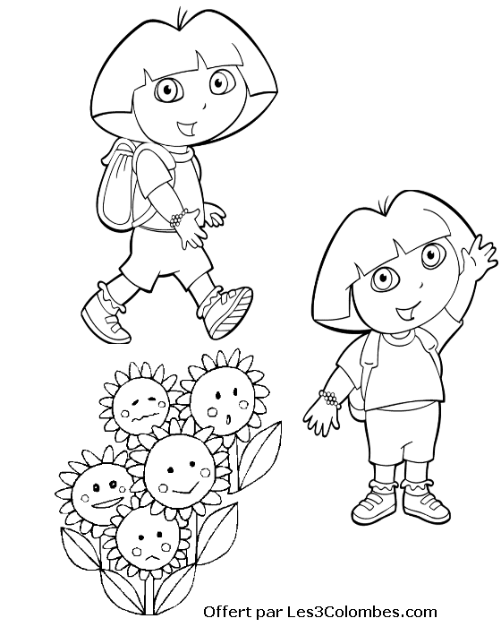 Dibujo para colorear: Dora the Explorer (Dibujos animados) #30062 - Dibujos para Colorear e Imprimir Gratis