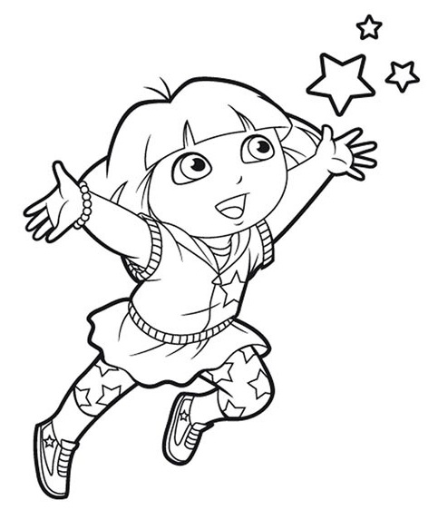 Dibujo para colorear: Dora the Explorer (Dibujos animados) #30069 - Dibujos para Colorear e Imprimir Gratis