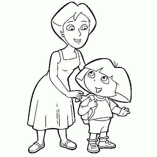 Dibujo para colorear: Dora the Explorer (Dibujos animados) #30097 - Dibujos para Colorear e Imprimir Gratis